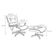 Load image into Gallery viewer, Miller Lounge Chair and Ottoman - Oak - Hausful