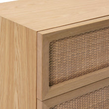 Load image into Gallery viewer, Cane Double Drawer Nightstand - Hausful