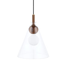 Load image into Gallery viewer, Dani Glass & Walnut Pendant - Close Out - Hausful