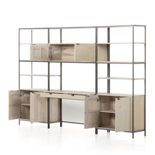 Load image into Gallery viewer, Davis Wall Desk with Bookcases - Hausful