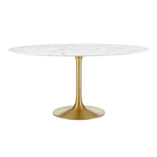Load image into Gallery viewer, Round Tulip Dining Table - Gold Base - Hausful