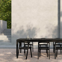 Load image into Gallery viewer, Bok Black Teak Outdoor Dining Chair - Hausful