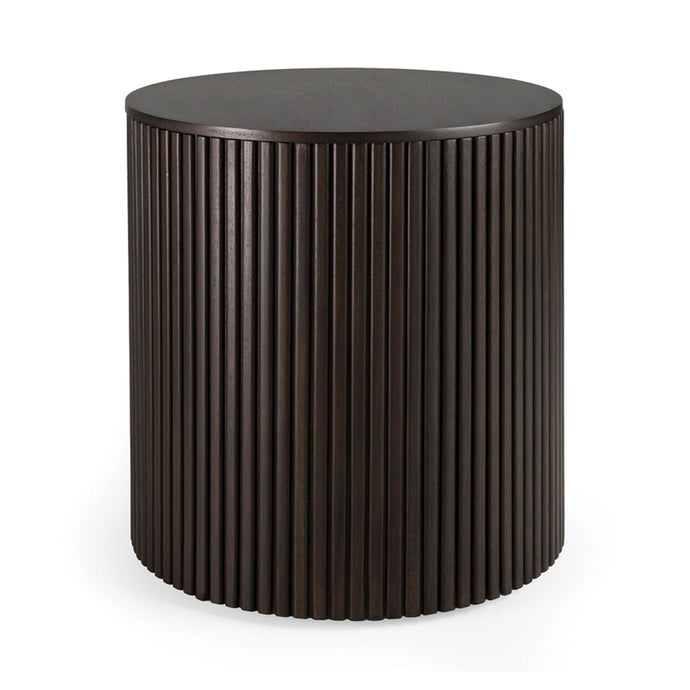 Mahogany Roller Max Round Side Table - Hausful