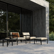 Load image into Gallery viewer, Black Teak Jack Outdoor Footstool - Hausful