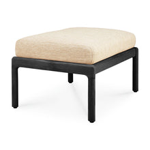 Load image into Gallery viewer, Black Teak Jack Outdoor Footstool - Hausful