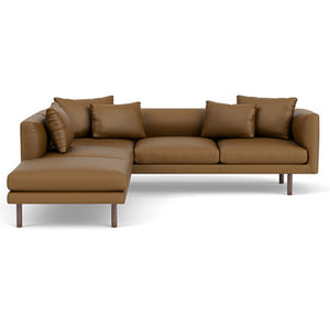 Replay 2-Piece Sectional Sofa With Backless Chaise - Leather - Hausful