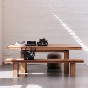 Teak Double Extendable Dining Table - Hausful - Modern Furniture, Lighting, Rugs and Accessories (4470229205027)