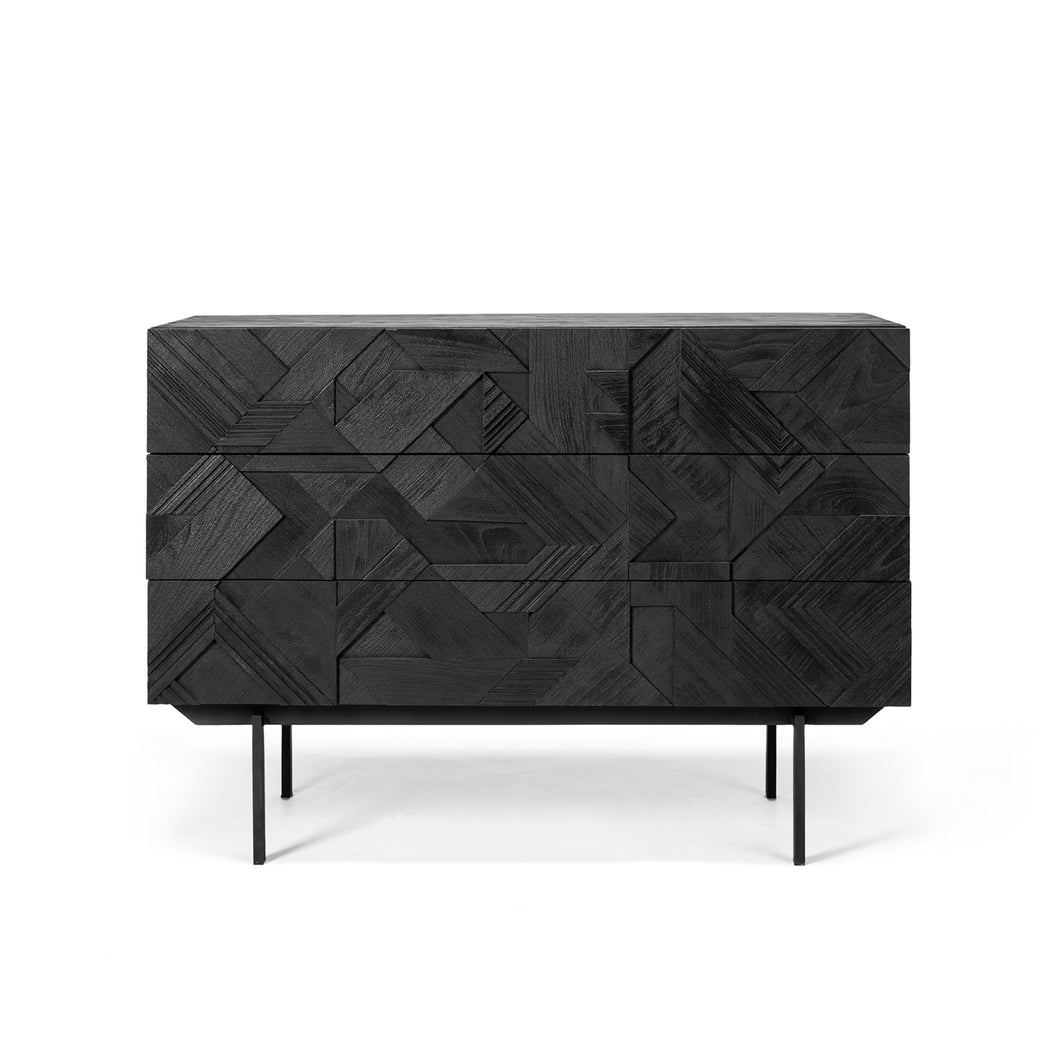 Teak Graphic Chest of Drawers - Hausful - Modern Furniture, Lighting, Rugs and Accessories (4571265925155)