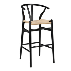 Wishbone Bar Stool - Black - Hausful - Modern Furniture, Lighting, Rugs and Accessories (4517630869539)