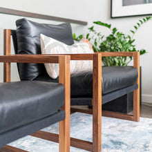 Load image into Gallery viewer, Chiara Lounge Chair - Leather - Hausful - Modern Furniture, Lighting, Rugs and Accessories (4522513924131)