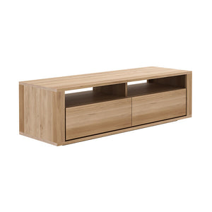 Oak Shadow TV Cupboard - 2 Drawers - Hausful - Modern Furniture, Lighting, Rugs and Accessories (4470231236643)