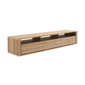 Oak Shadow TV Cupboard - 3 Drawers - Hausful - Modern Furniture, Lighting, Rugs and Accessories (4470238478371)