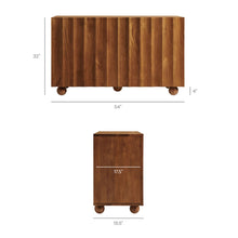 Load image into Gallery viewer, Sorren Scalloped Wood 3-Door Sideboard