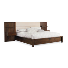 Load image into Gallery viewer, Phase Bed with Panel Nightstand Extentions