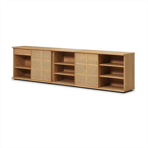 Plank Cane Dining Sideboard - 117.5"