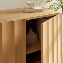 Load image into Gallery viewer, Sorren Scalloped Wood 3-Door Sideboard