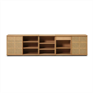 Plank Cane Dining Sideboard - 117.5"
