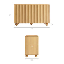 Load image into Gallery viewer, Sorren Scalloped Wood 3-Door Sideboard