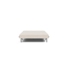 Load image into Gallery viewer, Cubed Full Sleeper Sofa with Oak Legs — Adario Basmati — 03 bed front