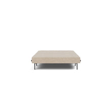 Load image into Gallery viewer, Cubed Full Sleeper Sofa with Oak Legs — Adario Taupe — 03 bed front