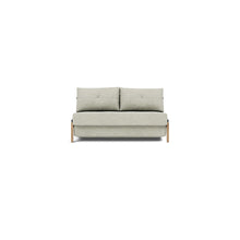 Load image into Gallery viewer, Cubed Full Sleeper Sofa with Oak Legs — Avella Sand — 01 sofa front