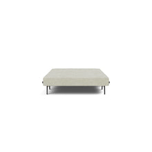 Load image into Gallery viewer, Cubed Full Sleeper Sofa with Oak Legs — Avella Sand — 03 bed front