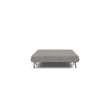 Load image into Gallery viewer, Cubed Full Sleeper Sofa with Oak Legs — Avella Warm Grey — 03 bed front