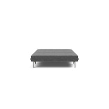 Load image into Gallery viewer, Cubed Full Sleeper Sofa with Oak Legs — Taura Deep Grey — 03 bed front