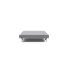 Load image into Gallery viewer, Cubed Full Sleeper Sofa with Oak Legs — Taura Slate Grey — 03 bed front