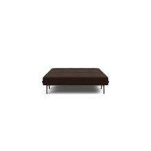 Load image into Gallery viewer, Cubed Full Sleeper Sofa with Oak Legs — Taura Chocco — 03 bed front