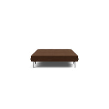 Load image into Gallery viewer, Cubed Full Sleeper Sofa with Oak Legs — Taura Cappuccino — 03 bed front