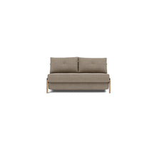Load image into Gallery viewer, Cubed Full Sleeper Sofa with Oak Legs — Halifax Wicker — 01 sofa front