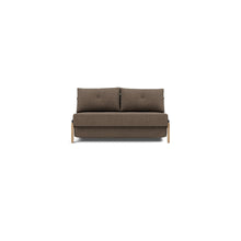 Load image into Gallery viewer, Cubed Full Sleeper Sofa with Oak Legs — Esina Cedar Brown — 01 sofa front