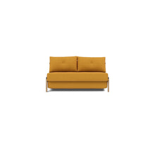 Load image into Gallery viewer, Cubed Full Sleeper Sofa with Oak Legs — Elegance Burned Curry — 01 sofa front