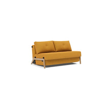 Load image into Gallery viewer, Cubed Full Sleeper Sofa with Oak Legs — Elegance Burned Curry — 02 sofa 3 4