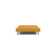 Load image into Gallery viewer, Cubed Full Sleeper Sofa with Oak Legs — Elegance Burned Curry — 03 bed front