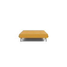 Load image into Gallery viewer, Cubed Full Sleeper Sofa with Oak Legs — Boucle Ochre — 03 bed front