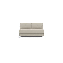 Load image into Gallery viewer, Cubed Full Sleeper Sofa with Oak Legs — Boucle Beige — 01 sofa front