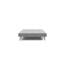 Load image into Gallery viewer, Cubed Full Sleeper Sofa with Oak Legs — Twist Granite — 03 bed front