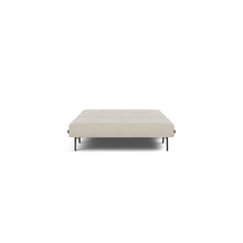 Load image into Gallery viewer, Cubed Full Sleeper Sofa with Oak Legs — Phobos Latte — 03 bed front