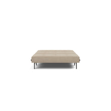 Load image into Gallery viewer, Cubed Full Sleeper Sofa with Oak Legs — Phobos Mocha — 03 bed front