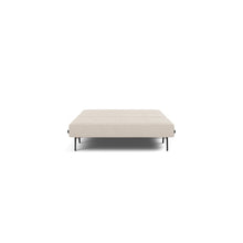 Load image into Gallery viewer, Cubed Full Sleeper Sofa with Oak Legs — Blida Sand Grey — 03 bed front