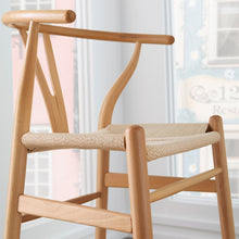 Load image into Gallery viewer, Wishbone Stool - Natural - Hausful