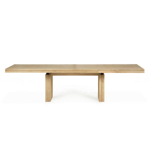 Oak Double Extendable Dining Table - 79" to 118" - Hausful