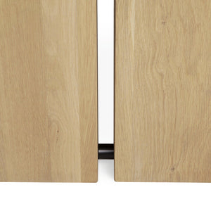 Oak Double Extendable Dining Table - 79" to 118" - Hausful