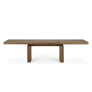Teak Double Extendable Dining Table- 79" to 118" - Hausful