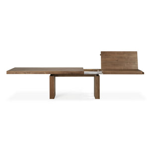Teak Double Extendable Dining Table- 79" to 118" - Hausful