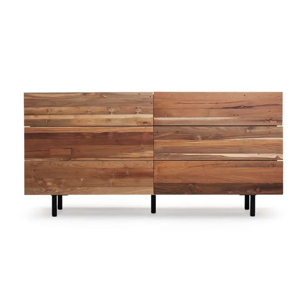knee length dresses for ladies Rustic Classics Blackcomb FSC Certified Recycled Reclaimed Solid Wood and  Metal 6 Drawer Dresser in Coffee Bean