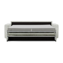 Load image into Gallery viewer, Carnell Sofa Bed with Standard Arms bed front view - 256 Adario Fog