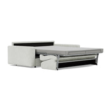 Load image into Gallery viewer, Carnell Sofa Bed with Standard Arms bed three-quarter view - 256 Adario Fog